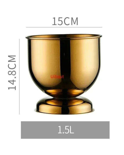 Majestic Deer Head Ice Bucket: Luxurious European Charm in Dual-Tone Design