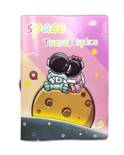 Chic 3D Printed Passport Holder with Card Slots and Faux Leather Texture