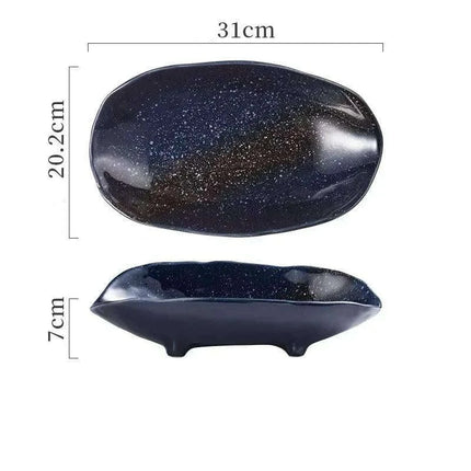 Chic High-Legged Ceramic Serving Bowl for Contemporary Dining Style