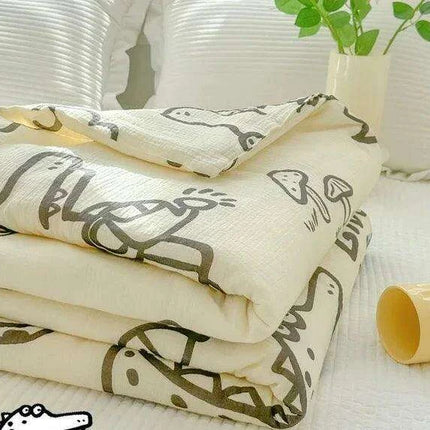 Cooling Lightweight Summer Comfort Quilt for Single Beds - Soft Air-Conditioning Blanket/Duvet