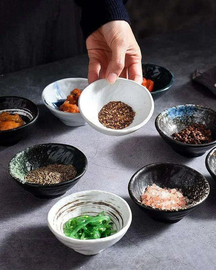 Elegant 3.5 Inch Handcrafted Japanese Ceramic Snack Bowl – Vintage Stoneware Dipping Dish