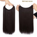 20-Inch Versatile Adjustable Invisible Wire Hair Extensions - Curly and Sleek Options