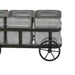 Rustic Farmhouse Wagon Planter with Galvanized Iron Pots - 29" x 16"