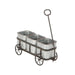 29" x 16" Rustic Farmhouse Style Planter Wagon with Galvanized Iron Pots