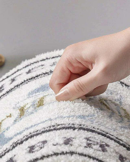 Whimsical Cartoon Plush Bathroom Rug Set with Anti-Slip Backing