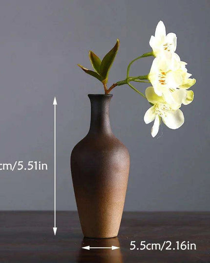 Stylish Hydroponic Ceramic Vase with Floral Accent for Tranquil Tabletop Elegance