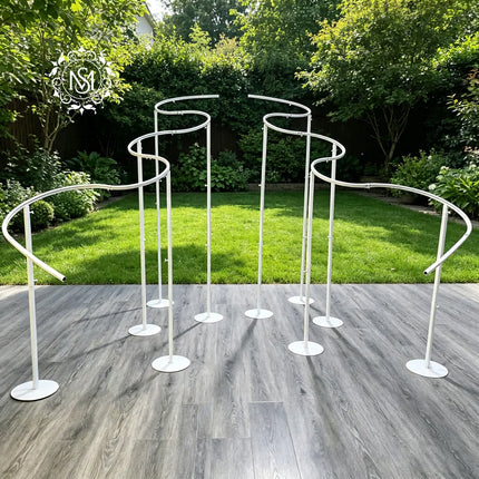 Wave Shape Metal Iron Arch Stand Luxury Backdrop Frame Wedding Party Photo Booth Background Decoration Props for Outdoor Event wave-shape-metal-iron-arch-stand-luxury-backdrop-frame-wedding-party-photo-booth-background-decoration-props-for-outdoor-event