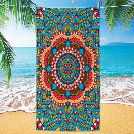 A20MaoX Galaxy Art Mandala Microfiber Beach Towel - Lightweight & Quic