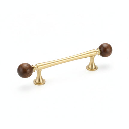 Classic Elegant Brass and Wooden Cabinet Wardrobe Door Handle Ancient