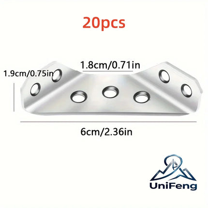 UniFeng Stainless Steel 90° Angle Bracket, Heavy-Duty Furniture Connec