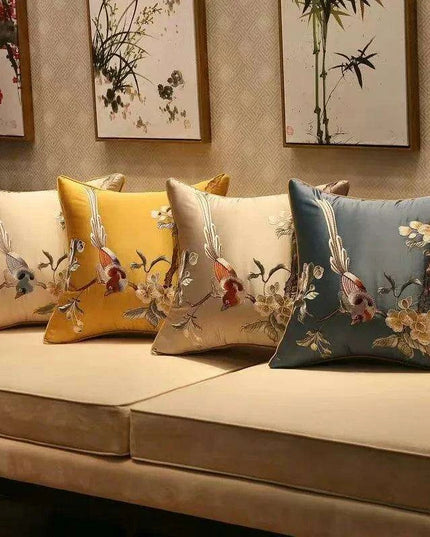 45x45/50x35cm Chinese Traditional Embroidered Bird Cushion Cover