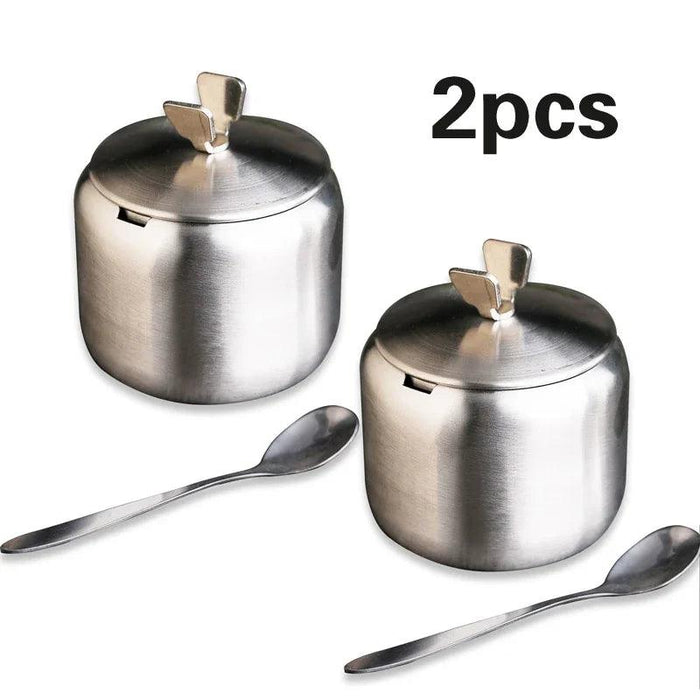 Sleek Stainless Steel Spice Organizer Set for a Contemporary Kitchen