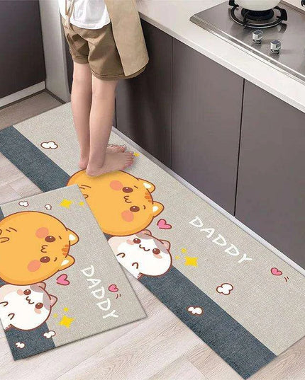 Charming Absorbent Kitchen Rug - Stylish Non-Slip Mat for Safe Living Spaces