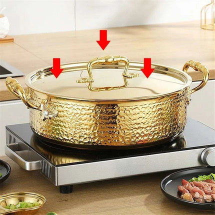 Versatile Dual Flavor Stainless Steel Hotpot with Crystal Clear Soup Pot - Enhance Your Culinary Adventures