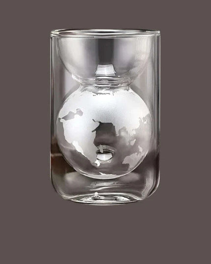 Sophisticated Double-Walled Globe-Shaped Glass Cup for All Your Favorite Drinks