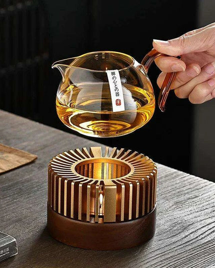 Elegant Bamboo Candle Warmer for Authentic Tea Ceremonies