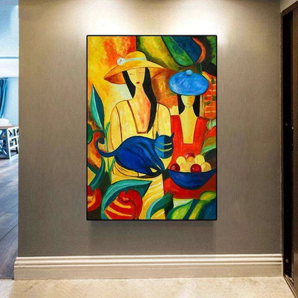 Sophisticated Elegance: Lady Canvas Artwork for Luxurious Home Design