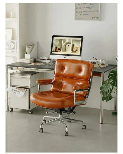 Elevate Your Office with the Luxurious Leather Executive Swivel Chair