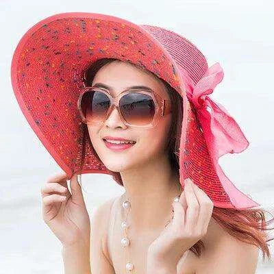 Korean-Inspired Oversized Foldable Women's Sun Hat - Ultimate 15CM Brim for Summer Getaways