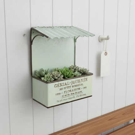 Shop1104398223 House-Shaped Heavy Duty Planter Box with Text Roof Desi