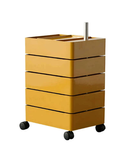 360-Degree Rotating Multi-Layer Storage Organizer - Stylish Movable Cabinet for Magazines and Cosmetics