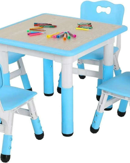 Creative Kids Adjustable Table and Chair Set with Interactive Graffiti Surface - Ideal for Ages 2-10
