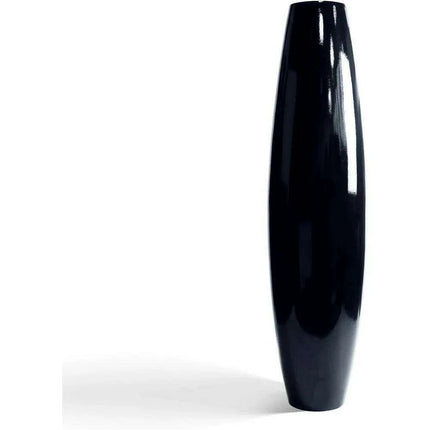 Elegant Black Resin Oversized Floor Vase for Stunning Home Decor