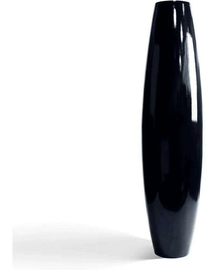 Elegant Black Resin Oversized Floor Vase for Stunning Home Decor
