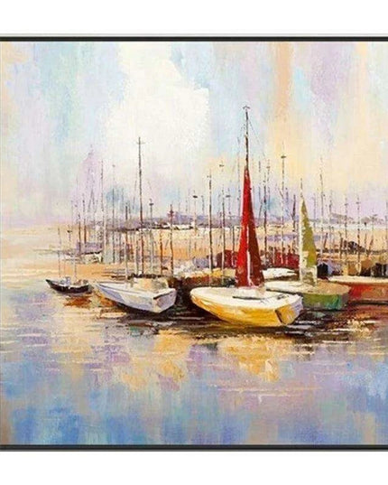 Coastal Calm: Handcrafted Seascape Oil Painting for Tranquil Home Decor