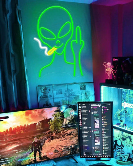 Cosmic Vibe LED Neon Light: Adjustable Brightness for Stylish Home and Party Ambiance