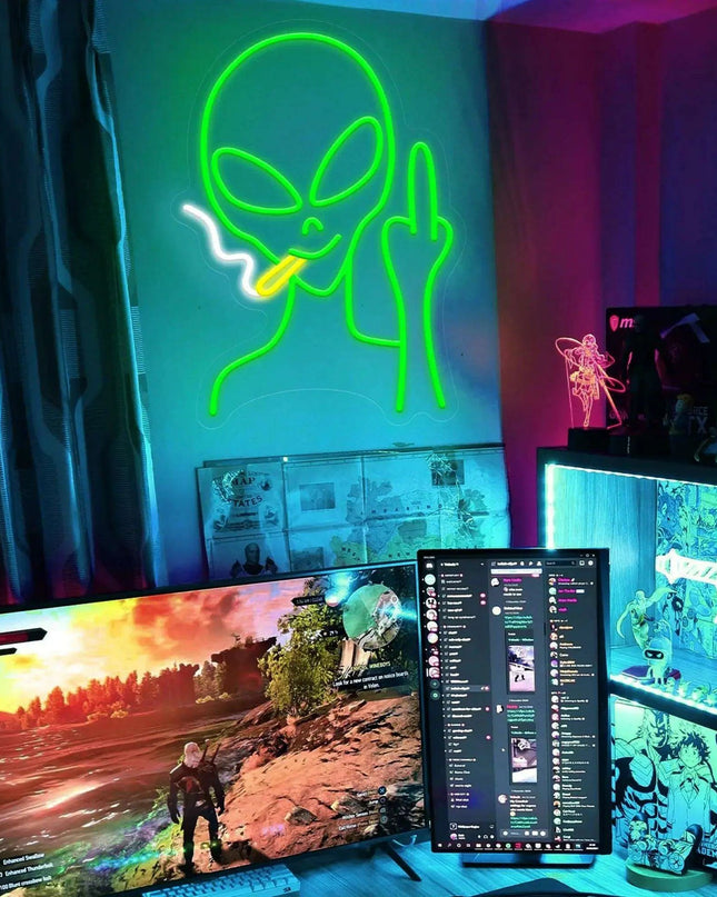 Cosmic Vibe LED Neon Light: Adjustable Brightness for Stylish Home and Party Ambiance