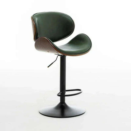 Chic Adjustable Genuine Leather Bar Stool - Stylish Modern Comfort Solution