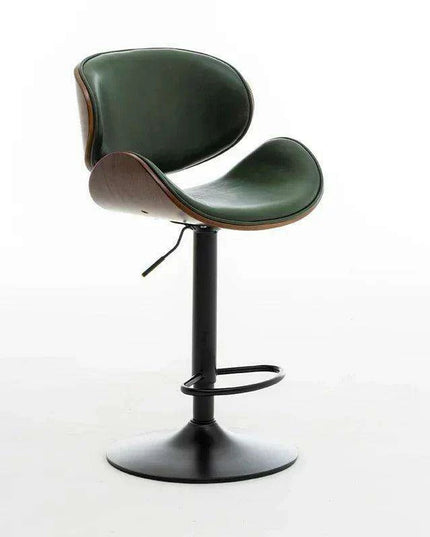 Chic Adjustable Genuine Leather Bar Stool - Stylish Modern Comfort Solution