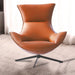 Contemporary Nordic Leather Lounge Armchair for Stylish Comfort