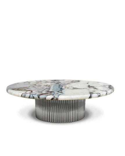 Elegant Round Marble Corner Coffee Table - Chic Nesting Design for Any Space