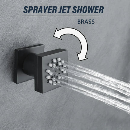 Adjustable Brass Bathroom Sprayer Jet Shower - Dual Function,