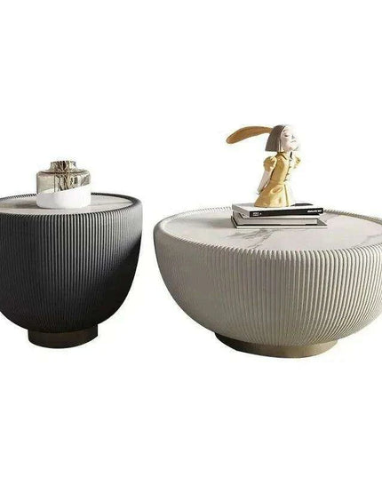 Sleek Bowl-Shaped Slate Coffee Table for Modern Living Areas