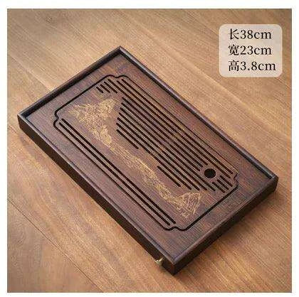 Elegant Wooden Tea Set with Nordic Coasters and Mess-Free Serving Design