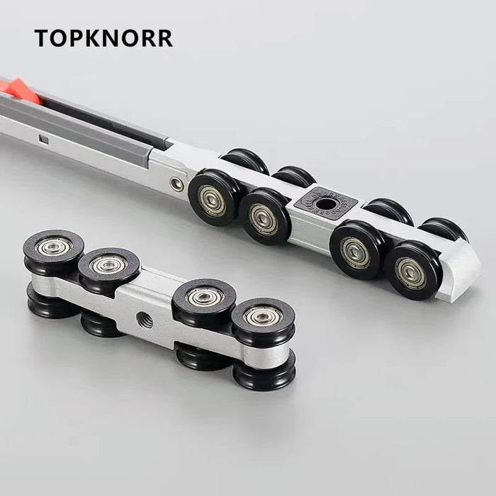 Damping Buffered Suspension Wheel Sliding Door Rail Kit - Smooth and Silent Operation