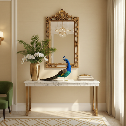 Colorful 100cm Foam & Feather Peacock Model — Realistic Decorative Gift