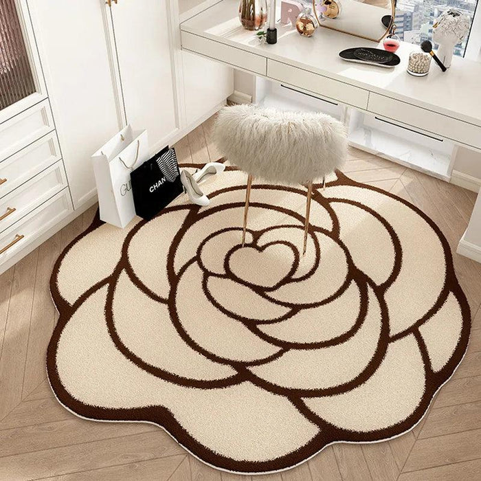 Luxurious Floral Plush Carpet - Elegant & Cozy Home Accent