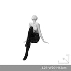 Sitting black white