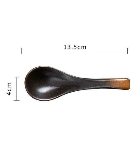 Chic Japanese Ceramic Soup Spoon - A Fusion of Style and Function for Culinary Enjoyment