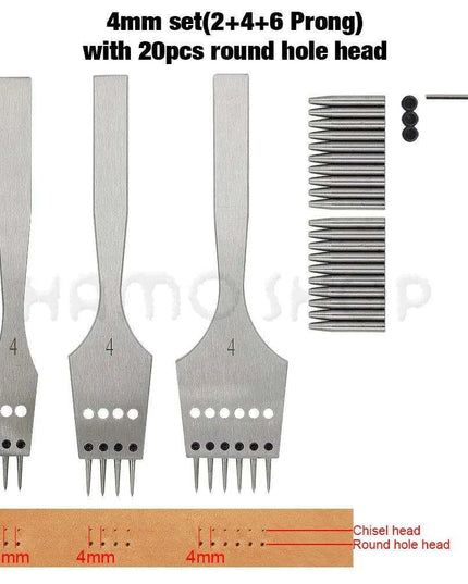 Premium Interchangeable Round Chisel Tool Set for Leather Crafting