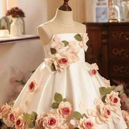 Children's Host Performance Appliques Evening Gown