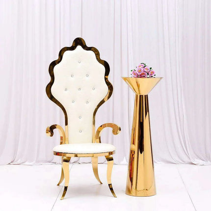 Majestic Stainless Steel Throne Chair for Exquisite Weddings and Celebrations