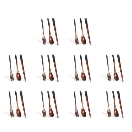 Eco-Chic Japanese Dining Set: Elegant Wooden Spoon & Chopsticks for Gourmet Experiences