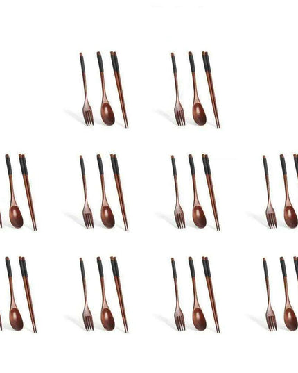 Eco-Chic Japanese Dining Set: Elegant Wooden Spoon & Chopsticks for Gourmet Experiences