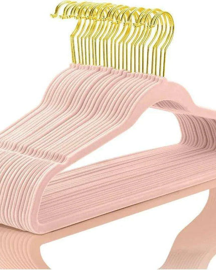 Elegant Teal Velvet Hanger Collection - 50 Premium Hangers with 360-Degree Gold Hooks