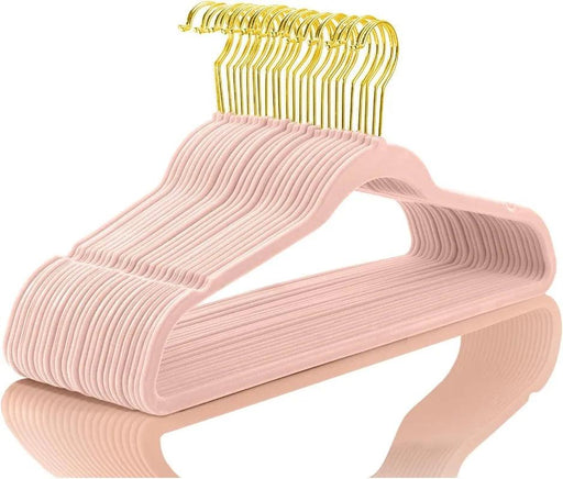 Elegant Teal Velvet Hanger Collection - 50 Premium Hangers with 360-Degree Gold Hooks